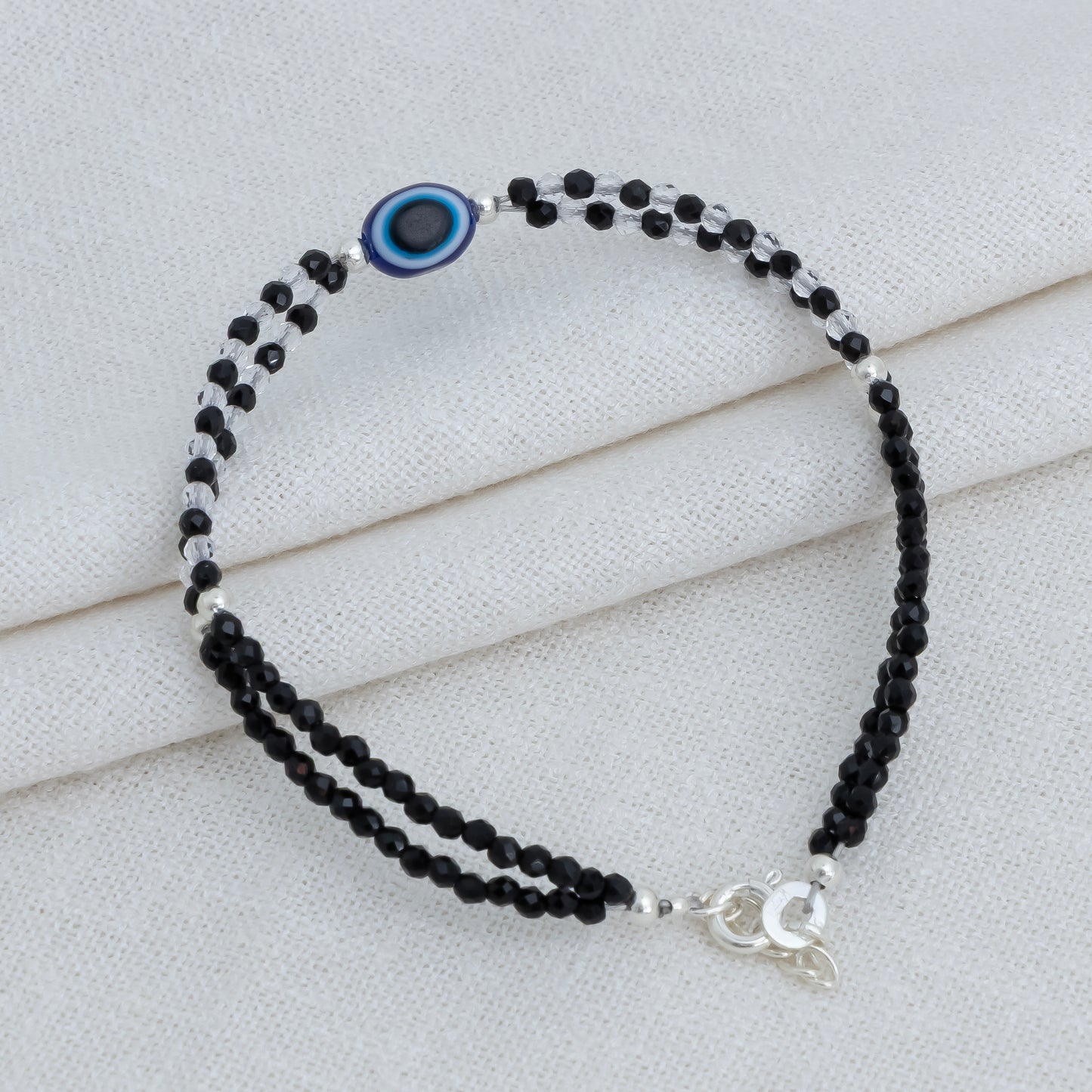 Black Beads Evil Eye Protection Bracelet