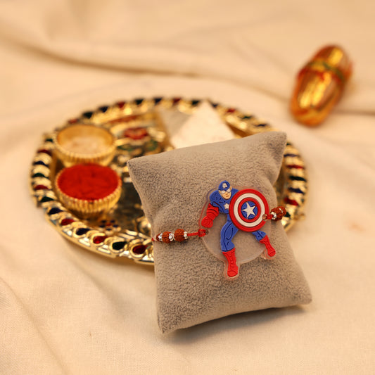 Captain America Kids Silver Rakhi