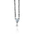 Chic silver mangalsutra with a sparkling round American diamond centerpiece