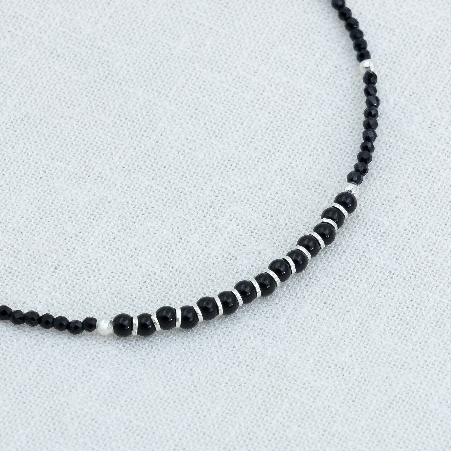 Traditional Silver Black Beads Anklet for Women & Girls