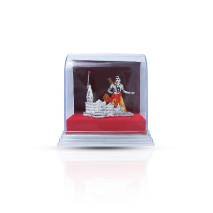 Premium silver model of the Ram Mandir Ayodhya, adding elegance and spirituality to your home or temple.