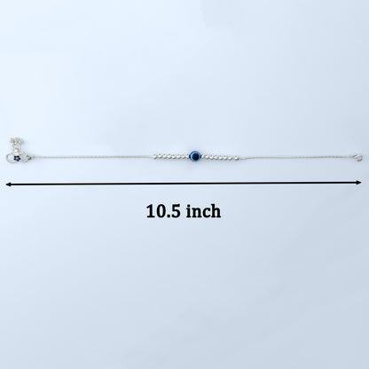 Celestial Guard Evil Eye Silver Anklet