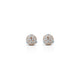 Elegant silver stud earrings featuring brown pearls