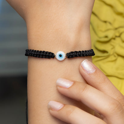 Black Thread Evil Eye Bracelet/Anklet Adjustable Nazar Protection