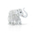 Beautiful Silver Coated Elephant Wax Murti