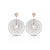 Minimalist Multi-Ring Silver Drop Earrings