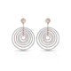 Minimalist Multi-Ring Silver Drop Earrings