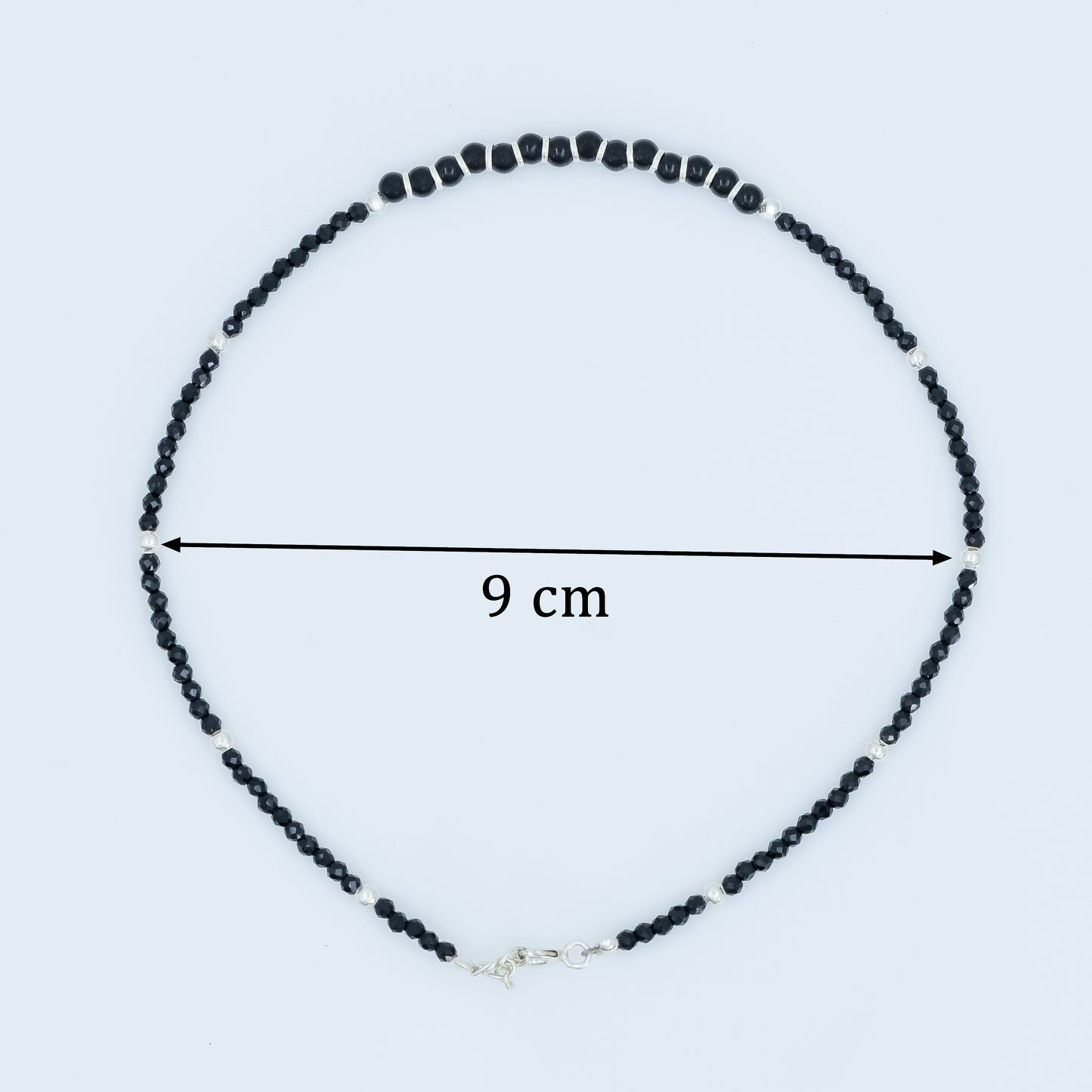 Traditional Silver Black Beads Anklet for Women & Girls