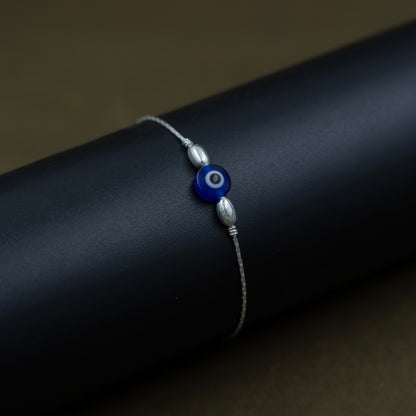 Evil Eye Silver Wrist Charm