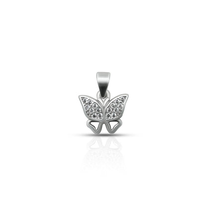 925 silver pendant featuring a butterfly design adorned with CZ stones