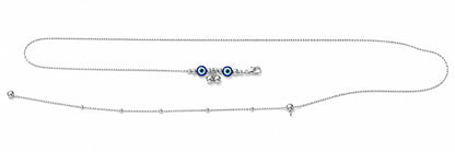 Silver Evil Eye (kamarband/waist chain) for Women