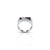 Sterling Silver Small Purple CZ Stone Square Ring for Boys