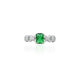 Silver Green Gemstone Girls Ring