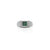 Sterling Silver Small CZ Green Stone Square Ring