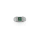 Sterling Silver Small CZ Green Stone Square Ring