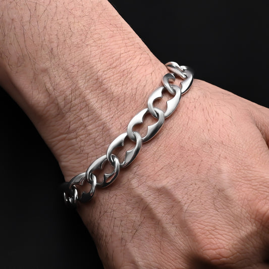 Sterling silver bracelet for boys featuring a unique and stylish design