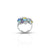 Silver Colourful Design Girls Ring