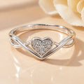 Gorgeous Silver Ring with Heart-Shaped Gem for a Romantic Touch.
