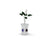 Elegant silver Tulsi plant with colorful gemstones, bringing positivity and spiritual energy to any space