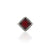 925 Silver Square Red Stone Ring for Women