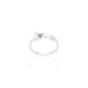 Silver Symbol Of Love Pink Gem Ring