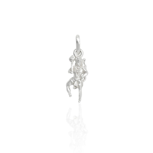 Silver pendant featuring a detailed Hanuman design