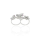 Silver Premium Butterfly Dual Finger Girls Ring