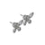 Silver "Gleaming Butterfly" Girls Earrings