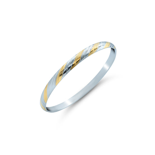 Stylish gold-plated silver kada with a modern touch