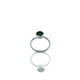 Sterling Silver Round Green Smoky Quartz Ring for Her