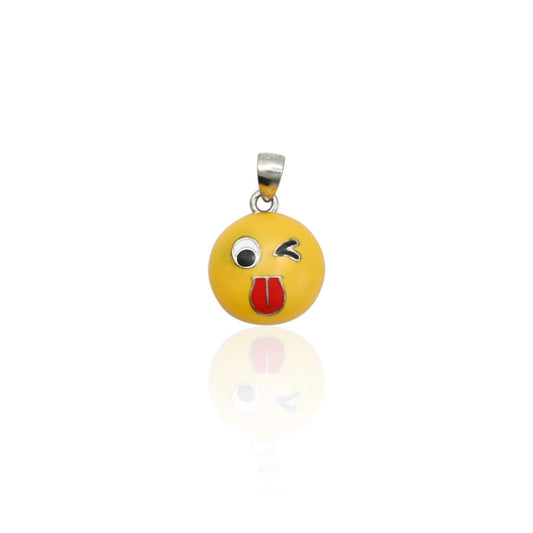 Silver Emoji Pendant for Girls