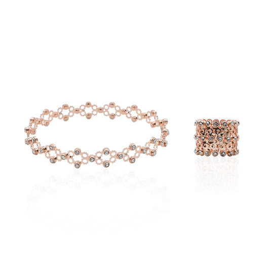 Buy Rose Gold Two in One Ring Cum Bracelet for Women, Khushbu Jewellers