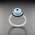 Sterling Silver Evil Eye Design Ring for Girls