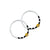 Silver Evil Eye and Black Beads Kada for Baby