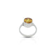 Elegant Sterling Silver Ring with a Beautiful Yellow Sapphire