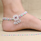 Comfortable lightweight silver anklet perfect for everyday wear.