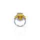 Sterling silver yellow stone ring for girls.