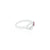 Stylish silver ring showcasing a pink flower loop design for a feminine touch