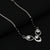 Beautifully Designed Silver Mangalsutra with Three White Stone and Black Beads