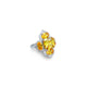 Yellow stone sterling silver ring for girls.