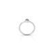 Round Blue Gemstone Silver Ring