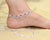 Stylish Silver Multicolour Anklet Set For Girls