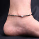 Silver "Back Throw Negative Vibes" Anklet