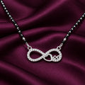 Infinite Heart Love Engraving Silver Mangalsutra