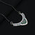 Silver Green and Purple Gem Stone Leaf Design Mangalsutra for Girls