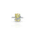 Sterling Silver Yellow Square Shape Ring for Girls