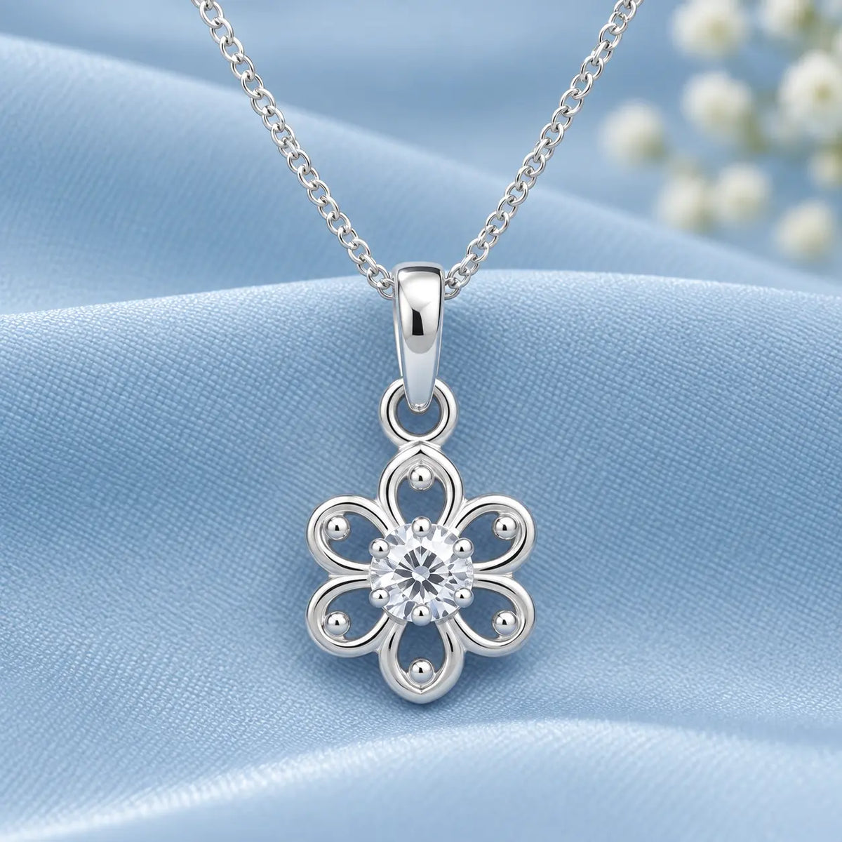 Silver Flower Pendant