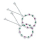 Stylish Silver Multicolour Anklet Set For Girls