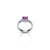 Sterling Silver Purple Heart Cut Gemstone Ring for Her