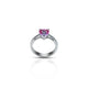 Sterling Silver Purple Heart Cut Gemstone Ring for Her